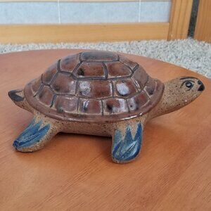 Decorative Tortoise Mexican Clay Pottery 7" Turtle Earth Nature Folk Art Boho